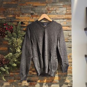 Club Room Charcoal V-Neck Sweater